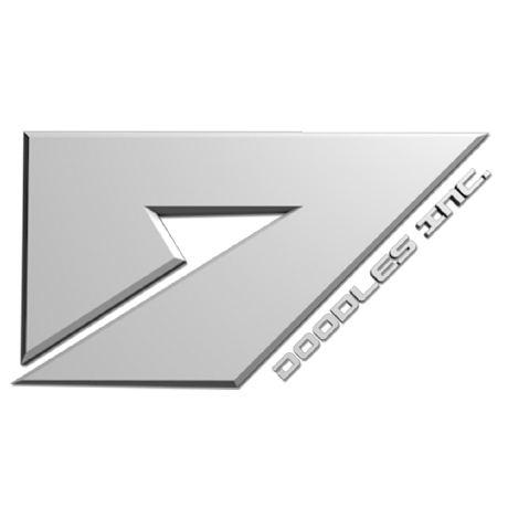 The Doodles logo, a stylized letter D